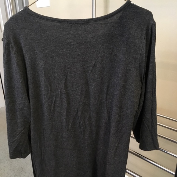 Loveappella Keaten Lace Front Knit Top - Picture 5 of 6